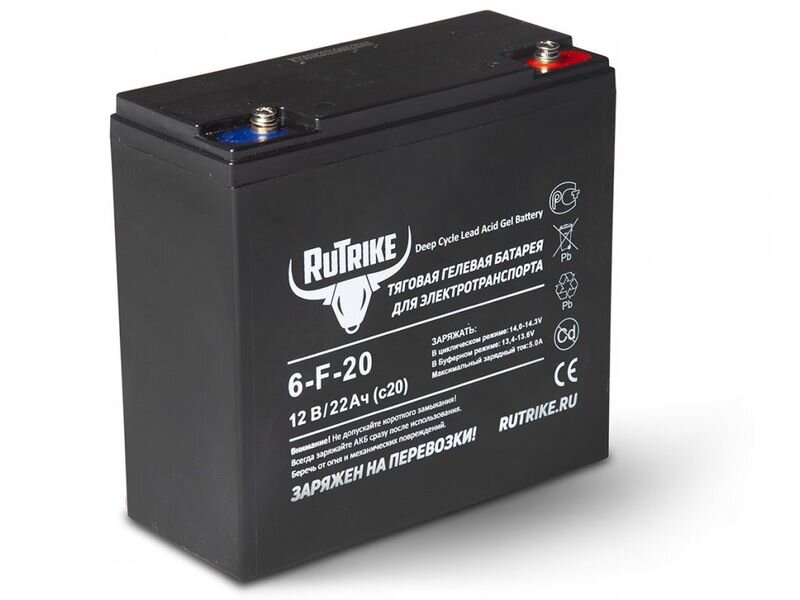 Тяговый аккумулятор RuTrike 6-F-20 (12V20A/H C20)